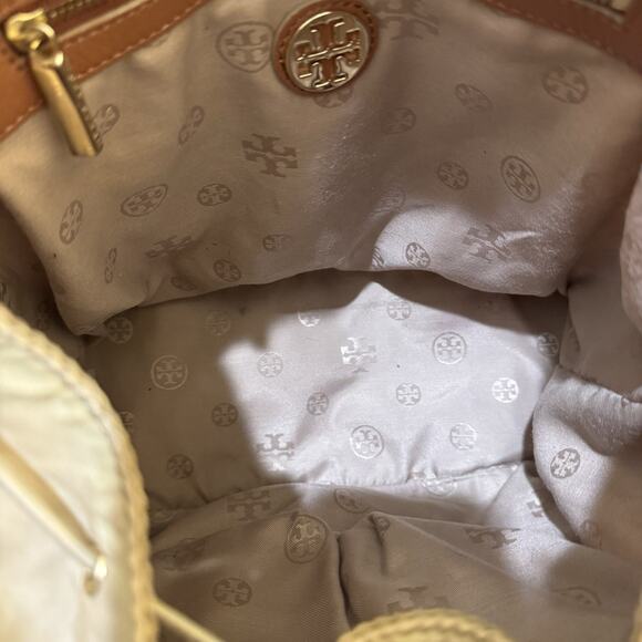 Tory Burch Penn Backpack Tan Nylon Brown PU Leather Pockets Handbag Purse main image 9